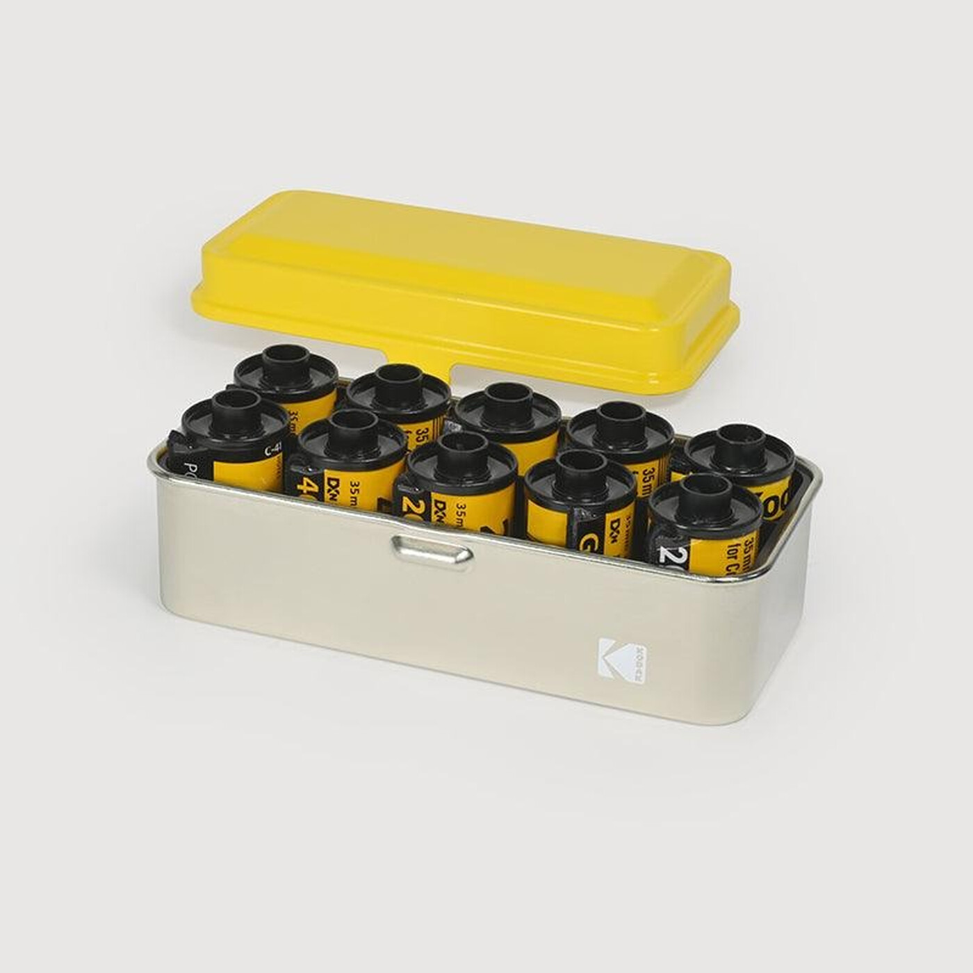 Kodak Étui de rangement en métal pour pellicule 120/135 mm, Jaune