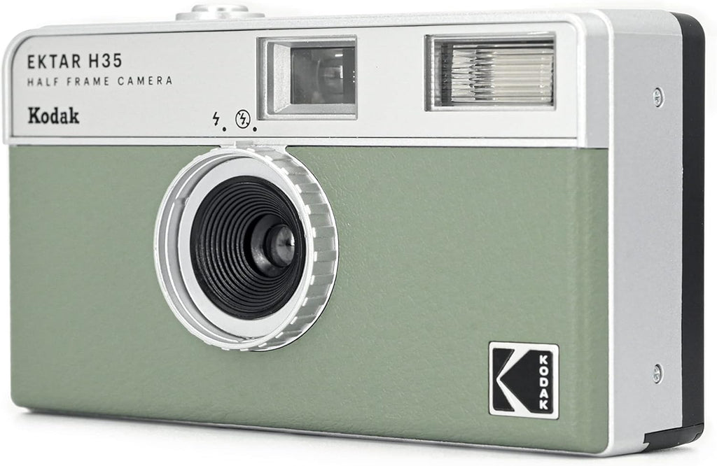 KODAK Appareil photo analogique Kodak EKTAR H35 au format moyen, 35 mm, réutilisable, sans mise au point, léger, facile à utiliser (Versa sauge) (Film et pile AAA non inclus)