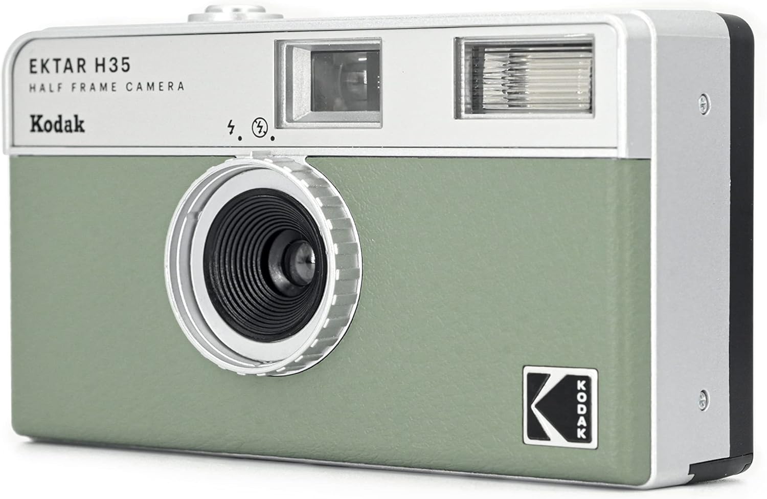 KODAK Appareil photo analogique Kodak EKTAR H35 au format moyen, 35 mm, réutilisable, sans mise au point, léger, facile à utiliser (Versa sauge) (Film et pile AAA non inclus)