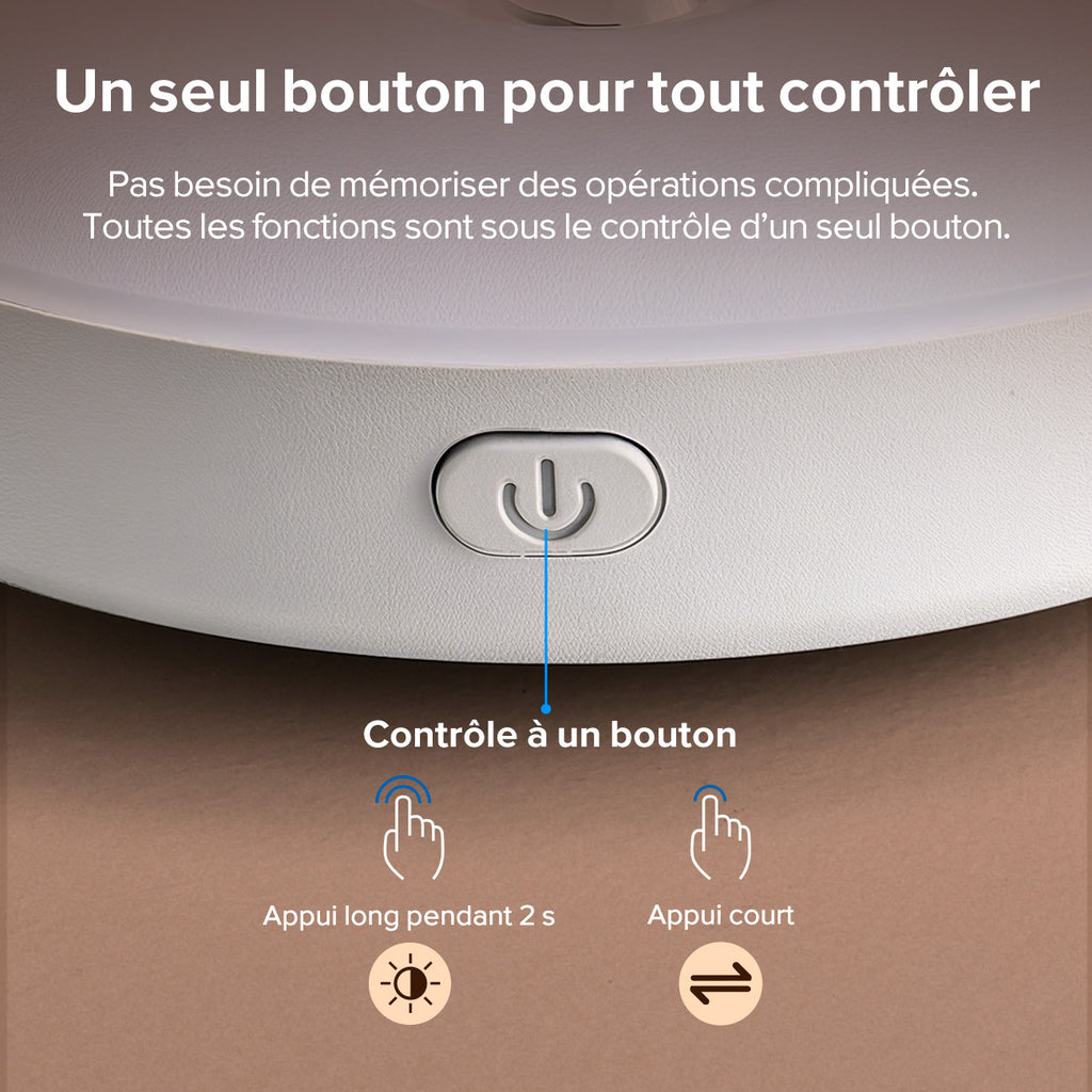 VIVREAL Veilleuses LED à détecteur de mouvement, Lot de 6, sans fil rechargeables, Mode 3 couleurs, Magnétiques à coller au mur