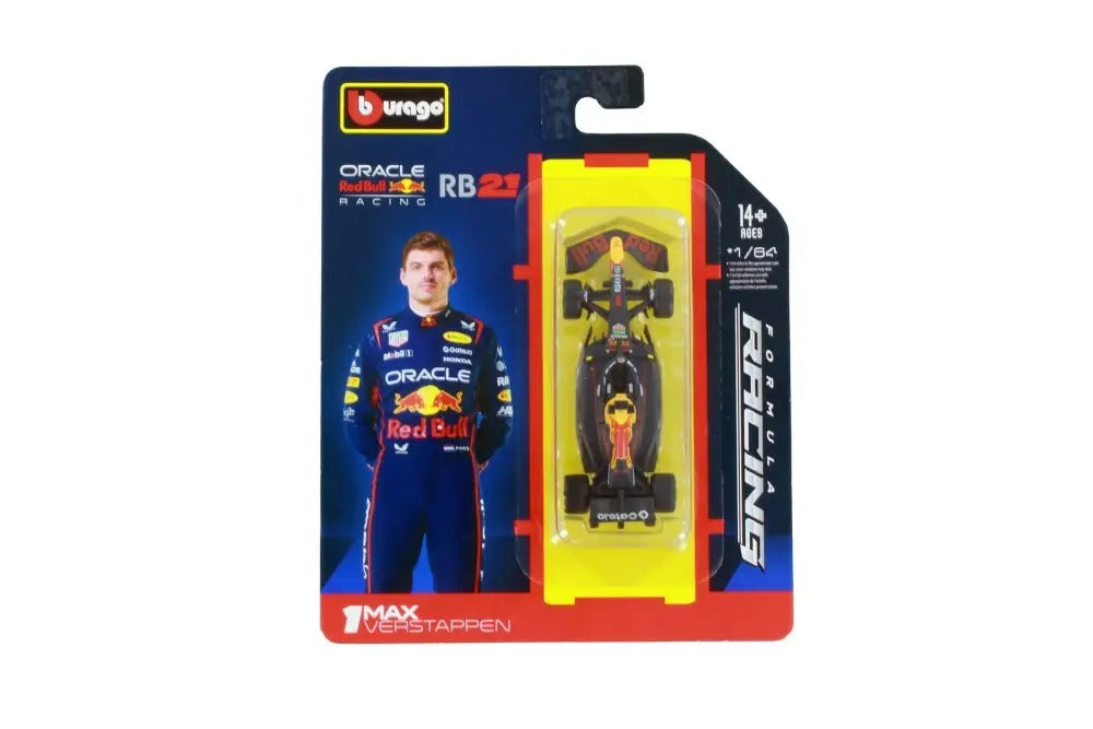 Bburago 1/64 Racing - F1 2025 Oracle Red Bull RB21 Grand Prix du Bahreïn #1 Max Verstappen