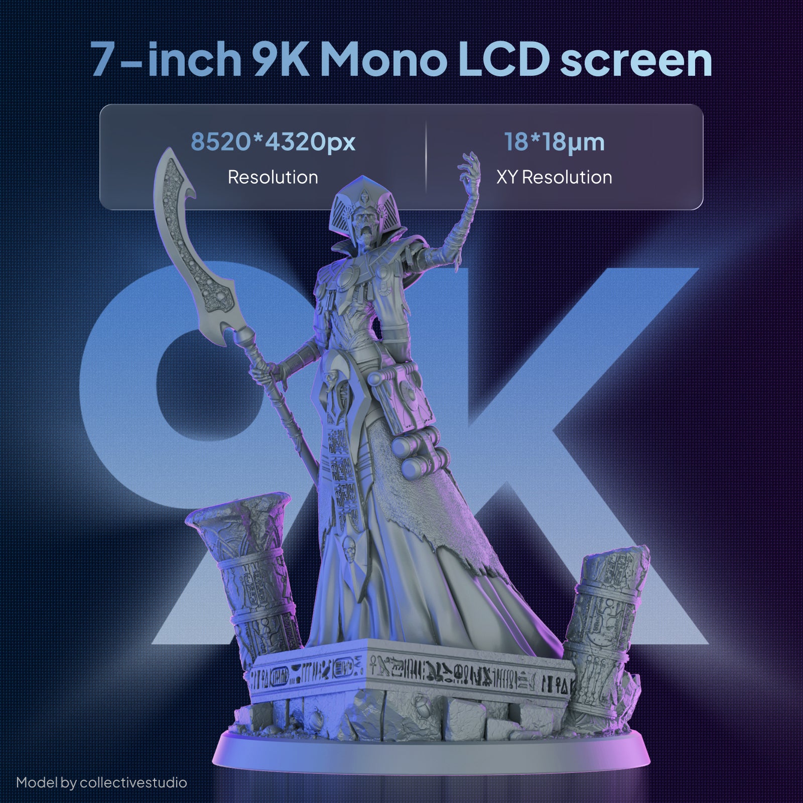 Elegoo Mars 5 Ultra Imprimante 3D résine 9K avec écran LCD mono 7 pouces, impression 150 mm/h, nivellement automatique, détection intelligente et connexion Wi-Fi