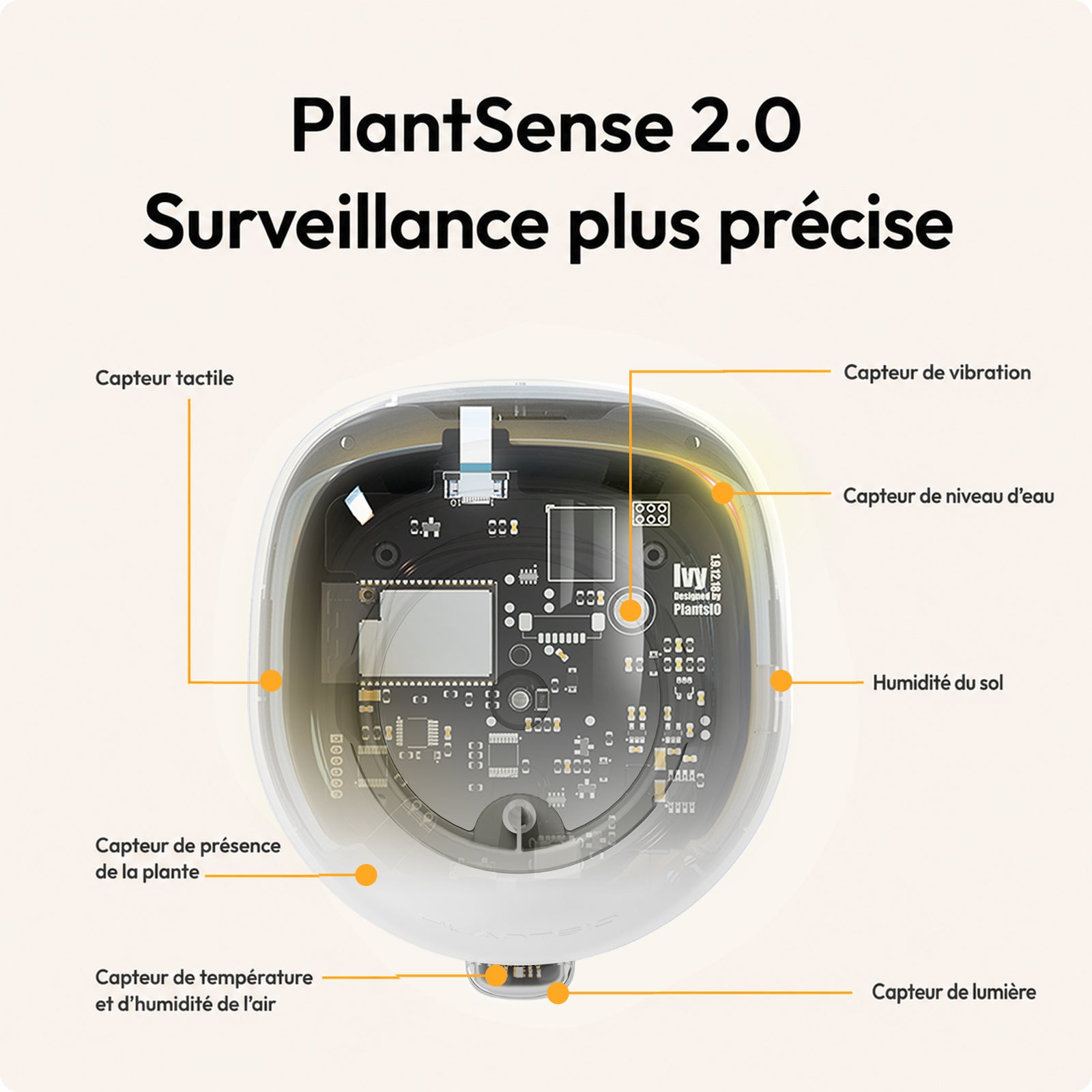 Cadeau d'été pour embellir votre intérieur – Pot de plante intelligent IA Ivy, interaction par expressions faciales, entretien intelligent des plantes