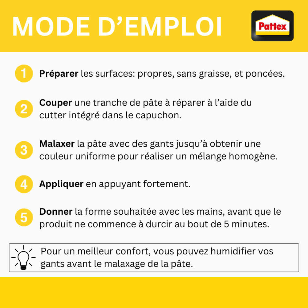 Pattex | Pâte à réparer Métal (tube de 48 g) – Pâte epoxy bi-composante avec particules de métal – Colle à base de résine époxy pour coller et réparer les métaux