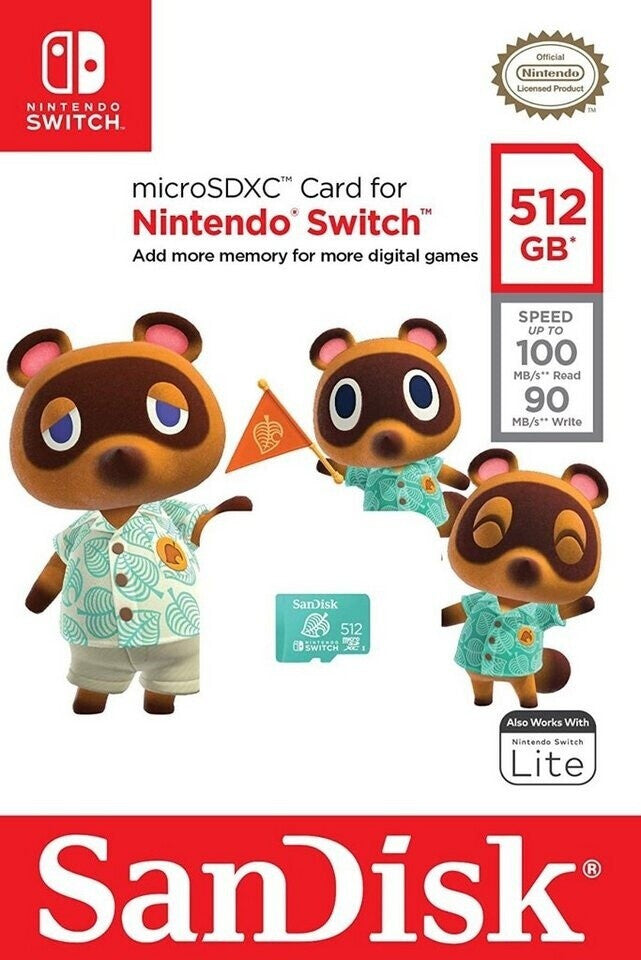 SanDisk Carte microSDXC pour Nintendo Switch - 512 Go