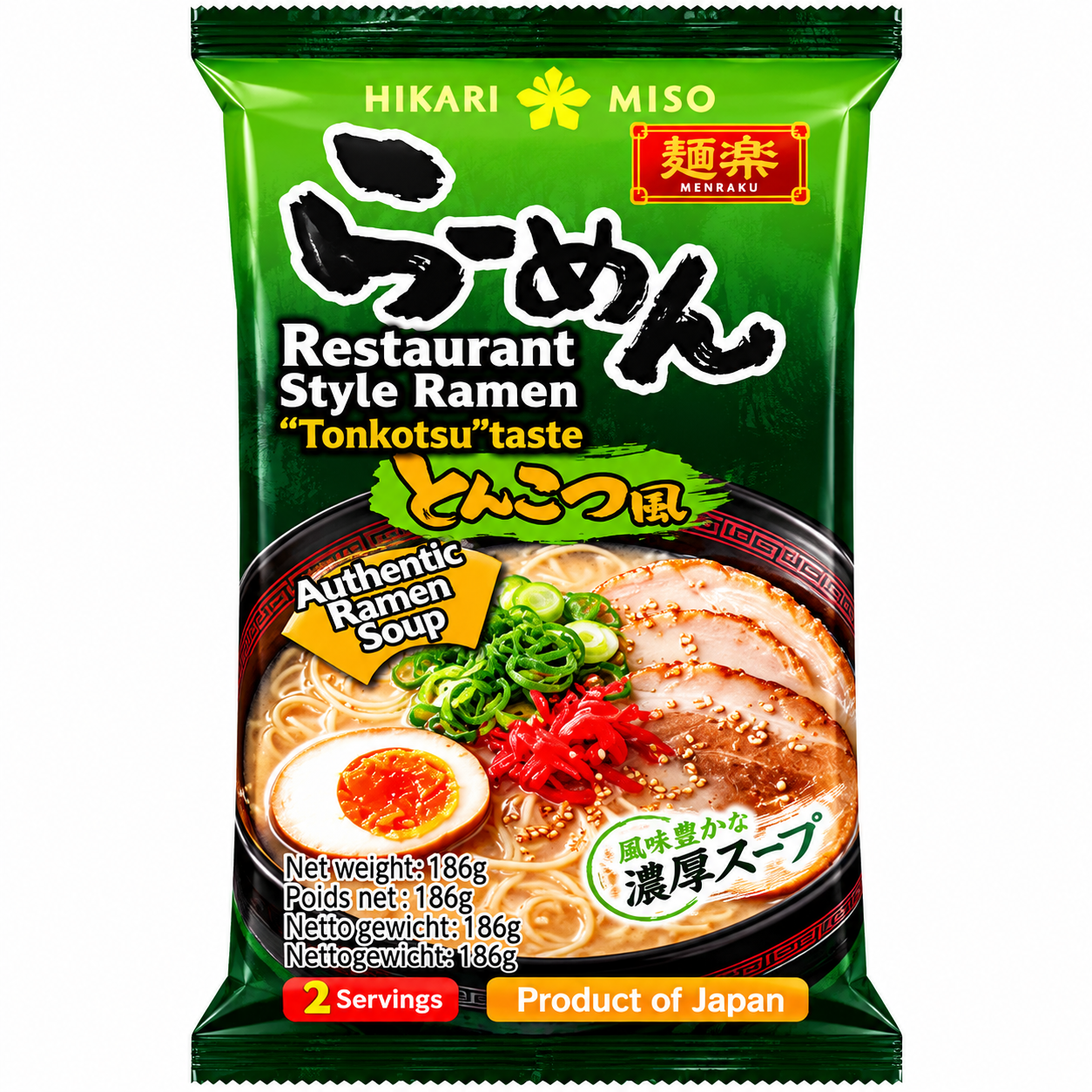Hikari Miso Ramen saveur tonkatsu - 186 g