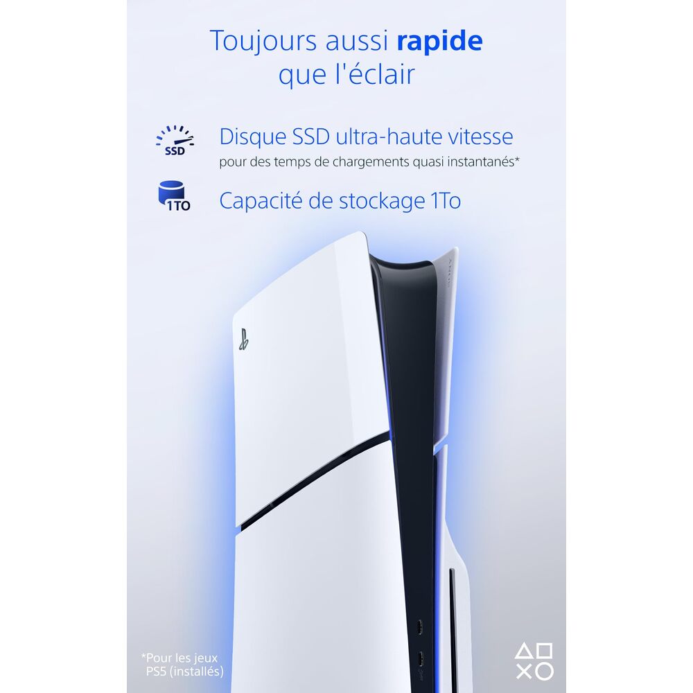 PlayStation 5 Slim Standard avec manette sans fil DualSense - Blanc - Édition limitée Fortnite Chaos fleuri - Version UE