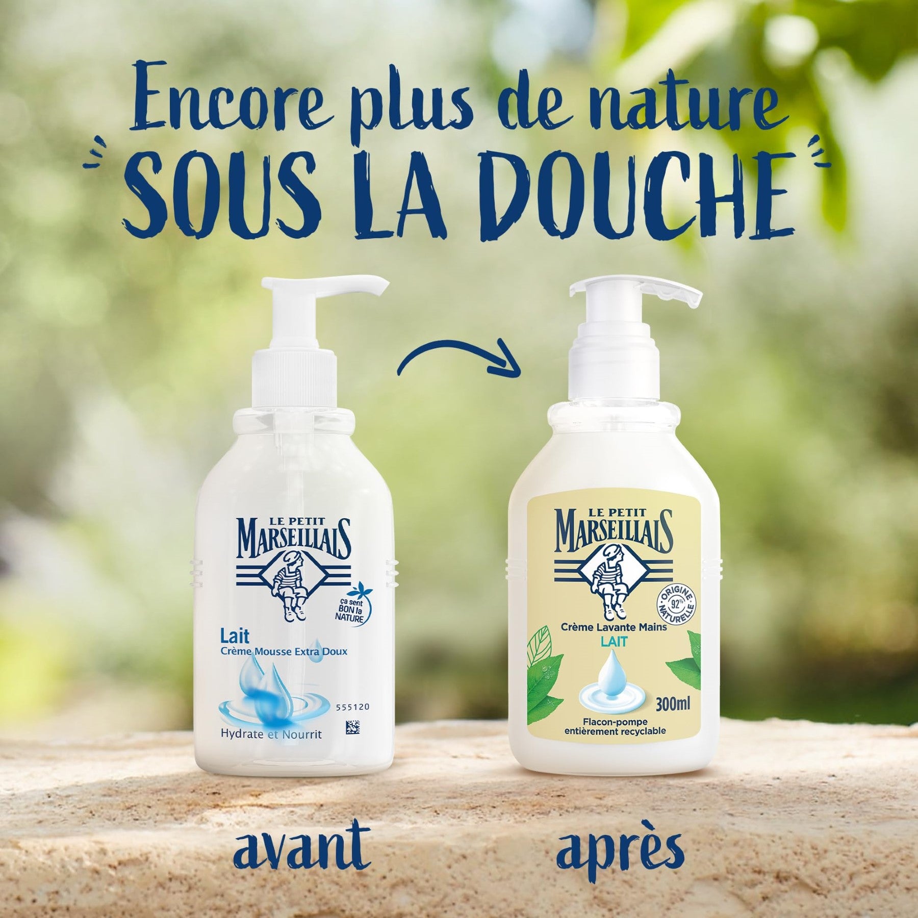 LE PETIT MARSEILLAIS Crème lavante mains à l'extrait de lait pH neutre 300 ml