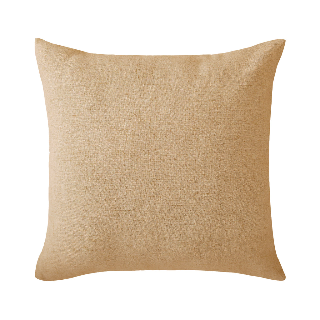 Deconovo housse de coussin en tissu aspect lin, coloris orange, 45 x 45 cm, 1 pièce