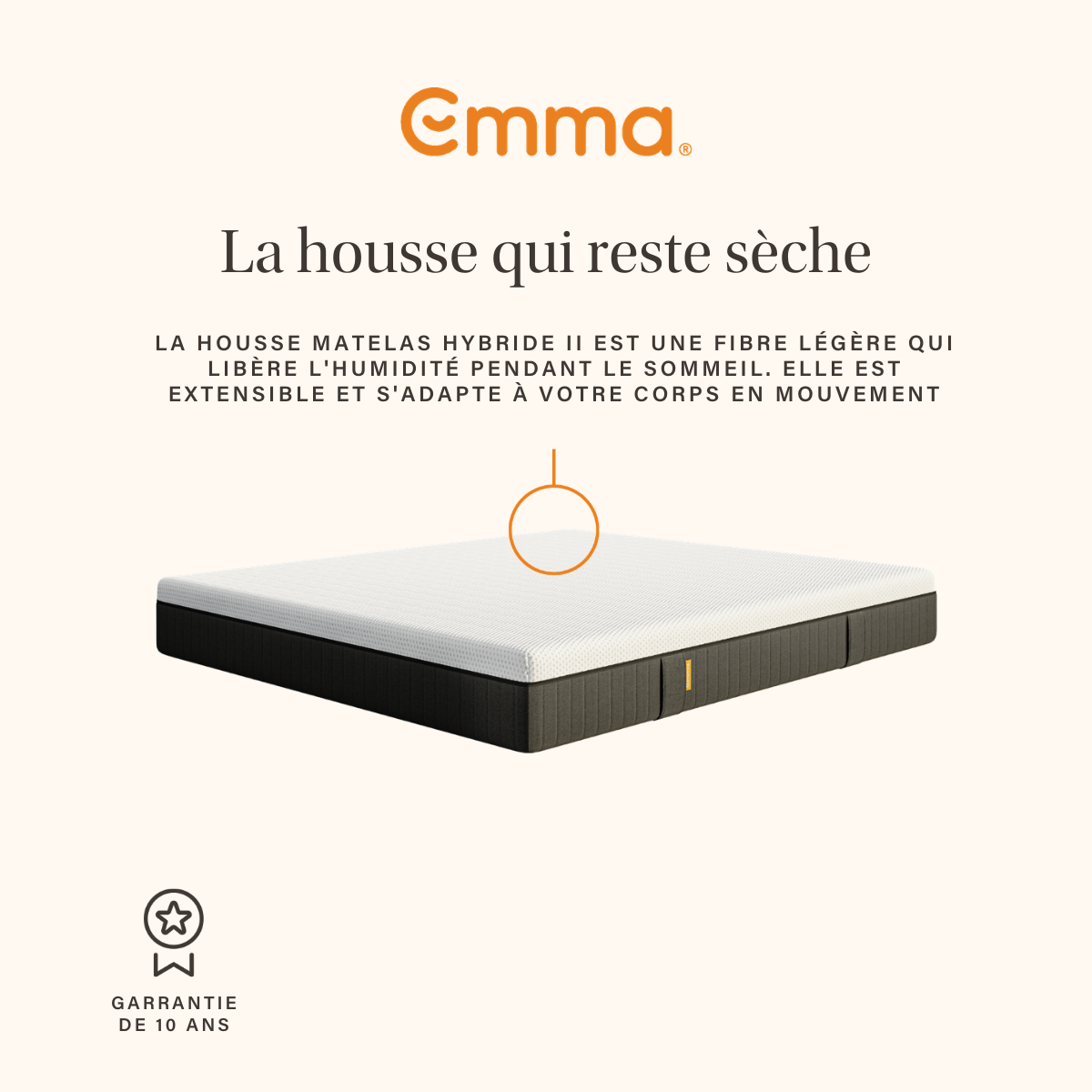 EMMA | Matelas Original+ 90x190 | Mémoire de Forme + Ressorts | Housse Plus Respirante | MEILLEUR CHOIX Emma | Dos Apaisé