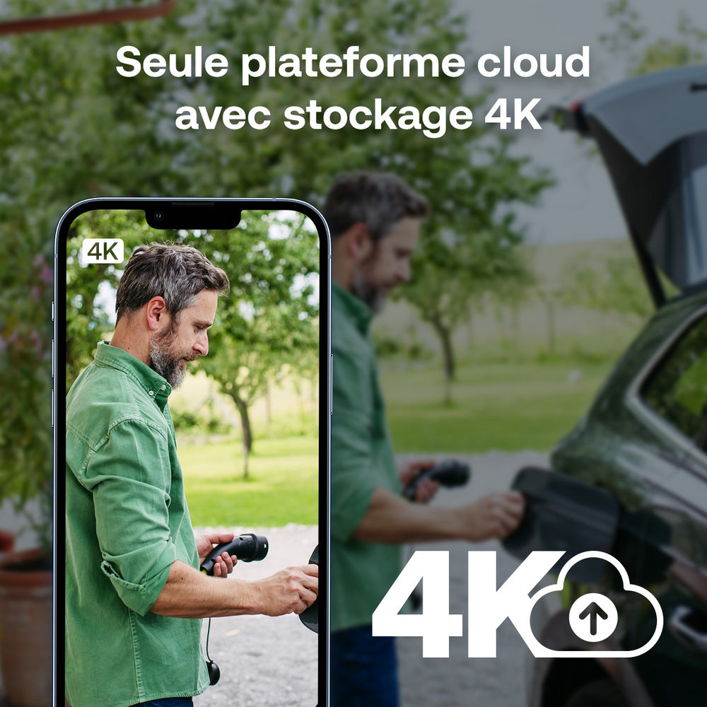Arlo VMC5250-111EUS Caméra de Sécurité extérieure Ultra 3 4K WiFi sans Fil, Kit de 2 Caméras + Panneau Solaire et Smarthub, Détection par IA, Vision Nocturne Couleur, Compatible avec Alexa