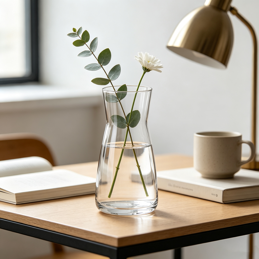 INPROB Vase en verre transparent - 20 cm