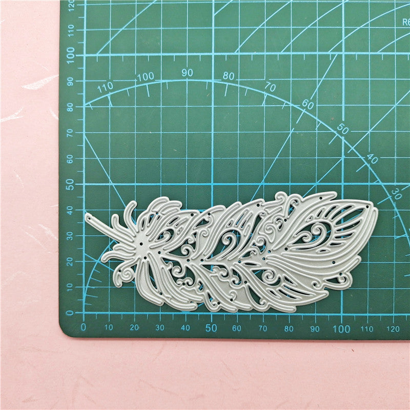 WhereHike Matrices de découpe en métal motif feuille Pochoir pour album de scrapbooking Tampon papier carte