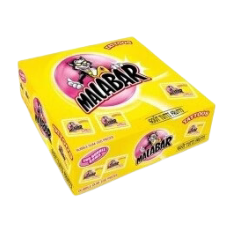 MALABAR Boîte de Bubble Gum Tutti Frutti, Lot de 200, 6,7 g par pièce