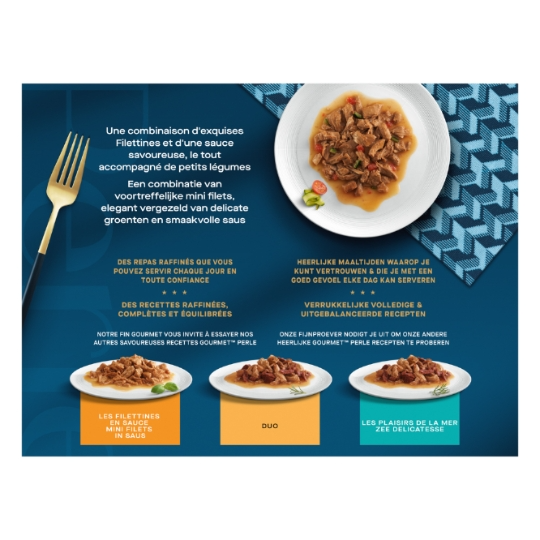 Gourmet Perle Filettines aux Légumes Nourriture pour Chat Pack Variété - 12 x 85 g