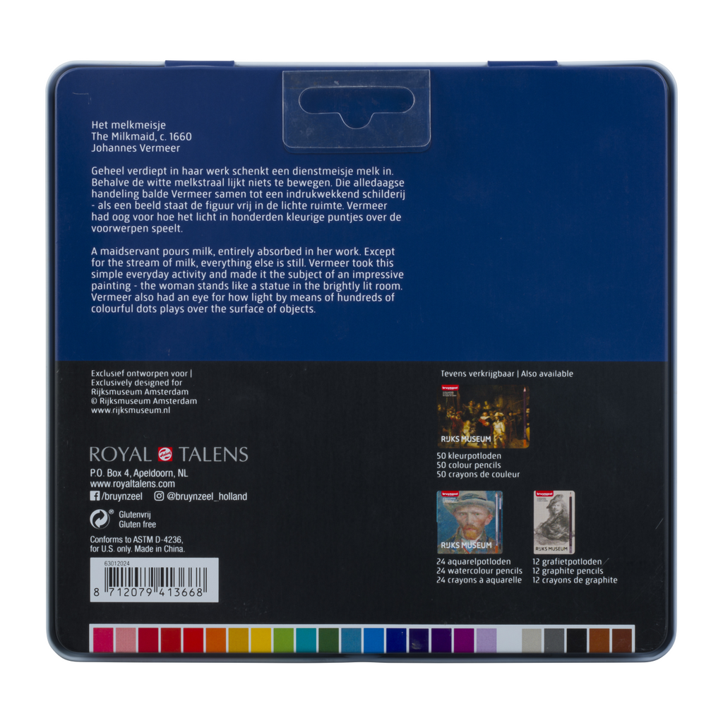 Bruynzeel Boîte 24 Crayons de couleur La Laitière