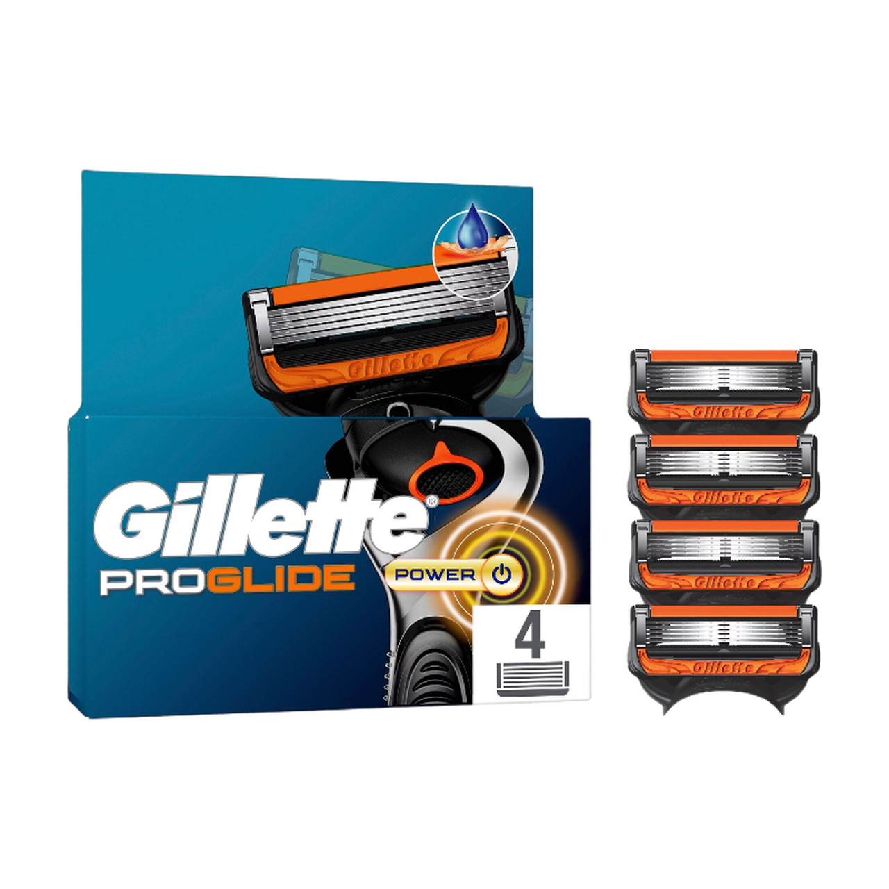 Gillette ProGlide Power - Lames de rasoir - Lot de 4