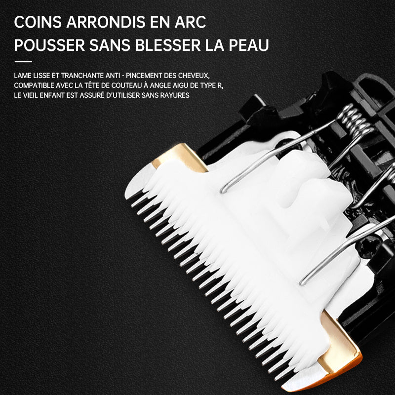 CONFU T105 Tondeuse à cheveux électrique pour adultes, usage domestique, rasage des cheveux, spéciale barbier et salon de coiffure, lame en céramique