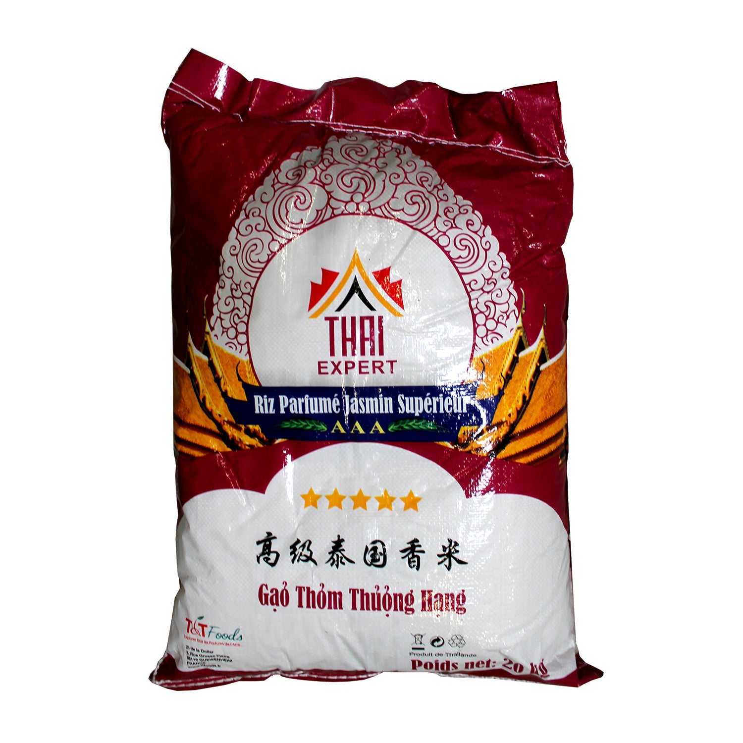 Thai Expert Riz jasmin parfumé - 20 kg