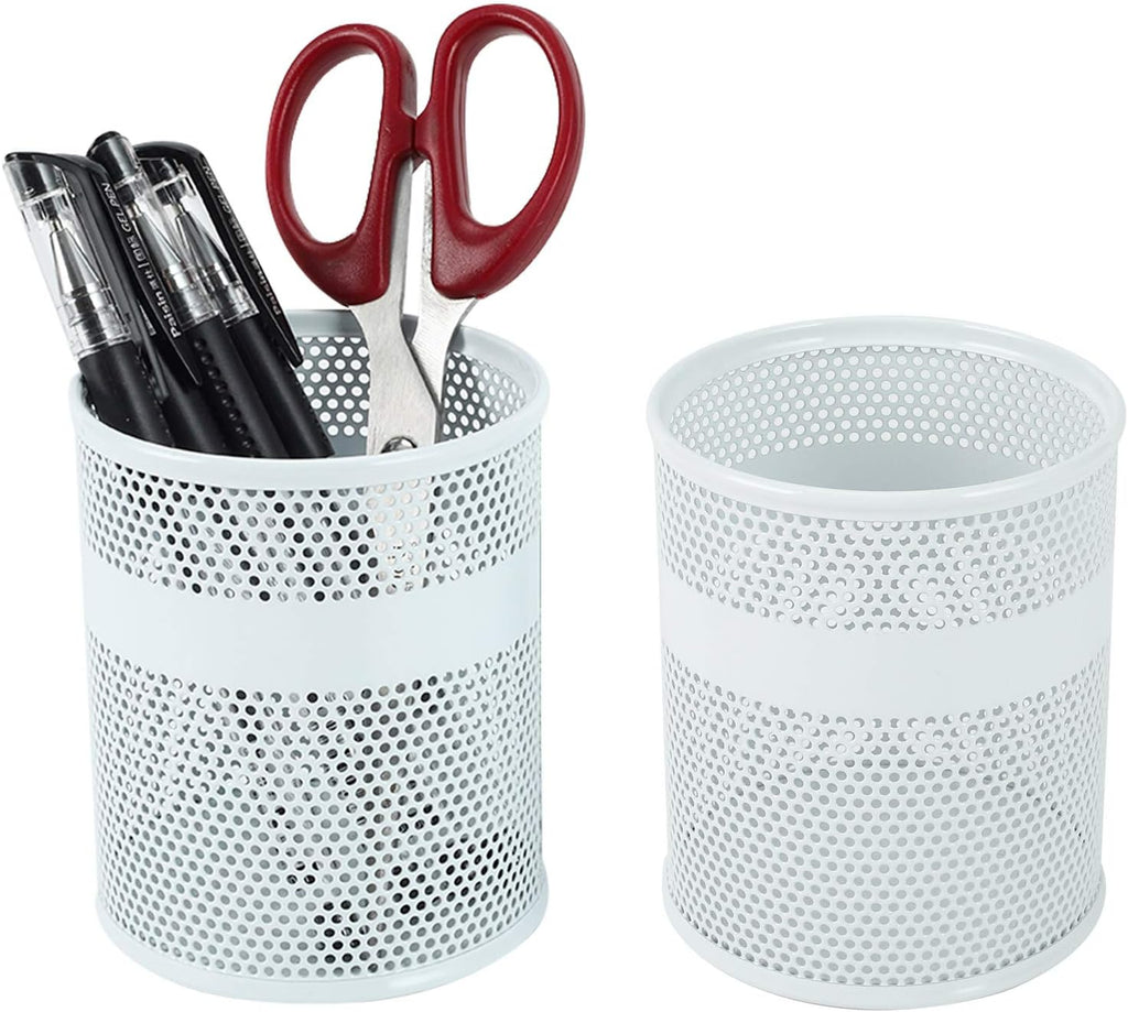 Senhoglb Lot de 2 porte-stylos en maille - Blanc