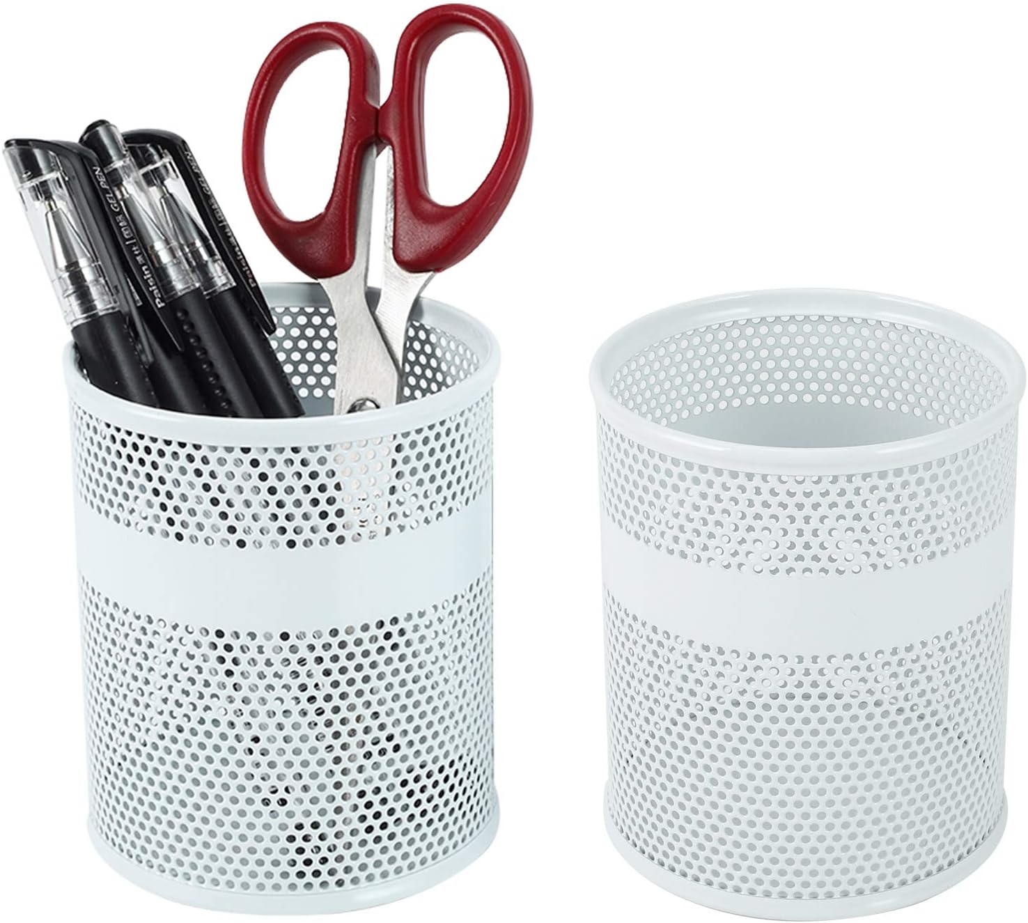 Senhoglb Lot de 2 porte-stylos en maille - Blanc