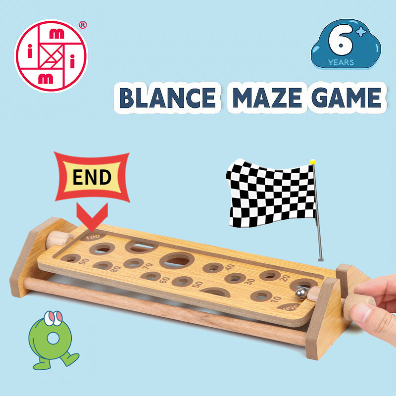 MIMI Cadeau de jeu de balle d'équilibre sur table en bois pour enfants et adultes