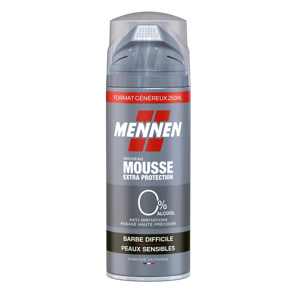 Mennen Mousse à Raser Peau Sensible pour Homme à Barbe Dure 250 ml