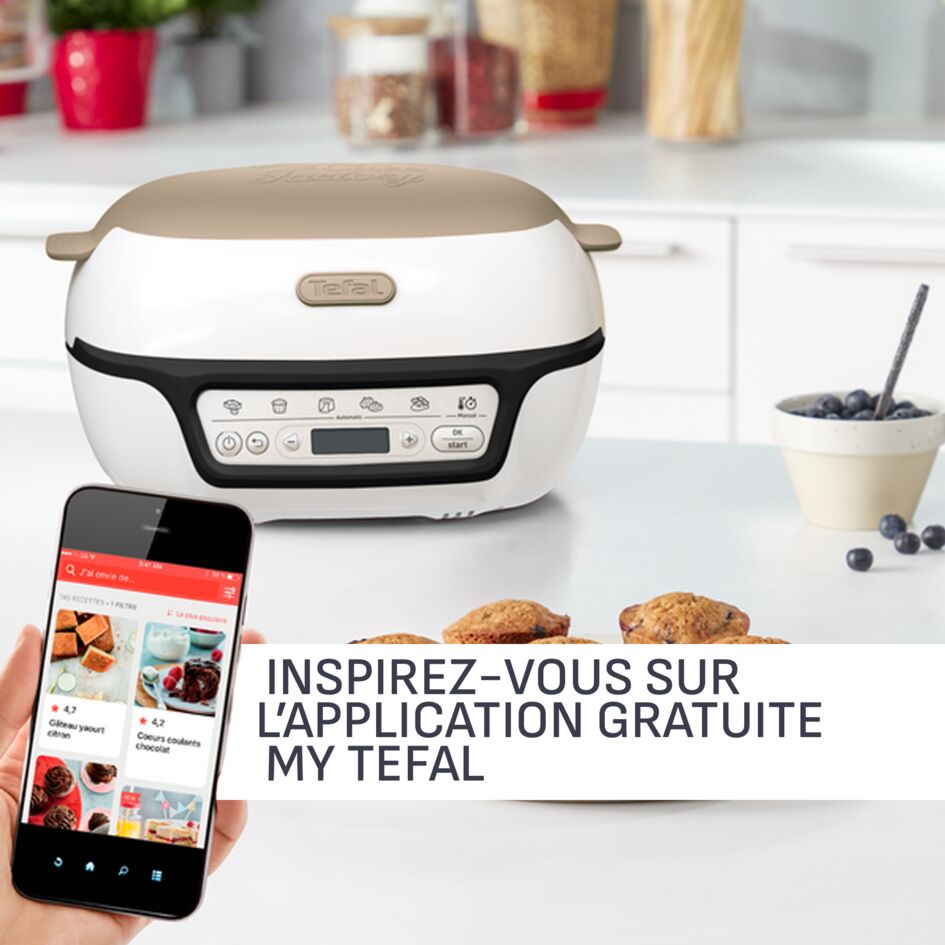Tefal Cake Factory Chocolat, Machine à gâteaux, 5 programmes, mode manuel, moules muffins