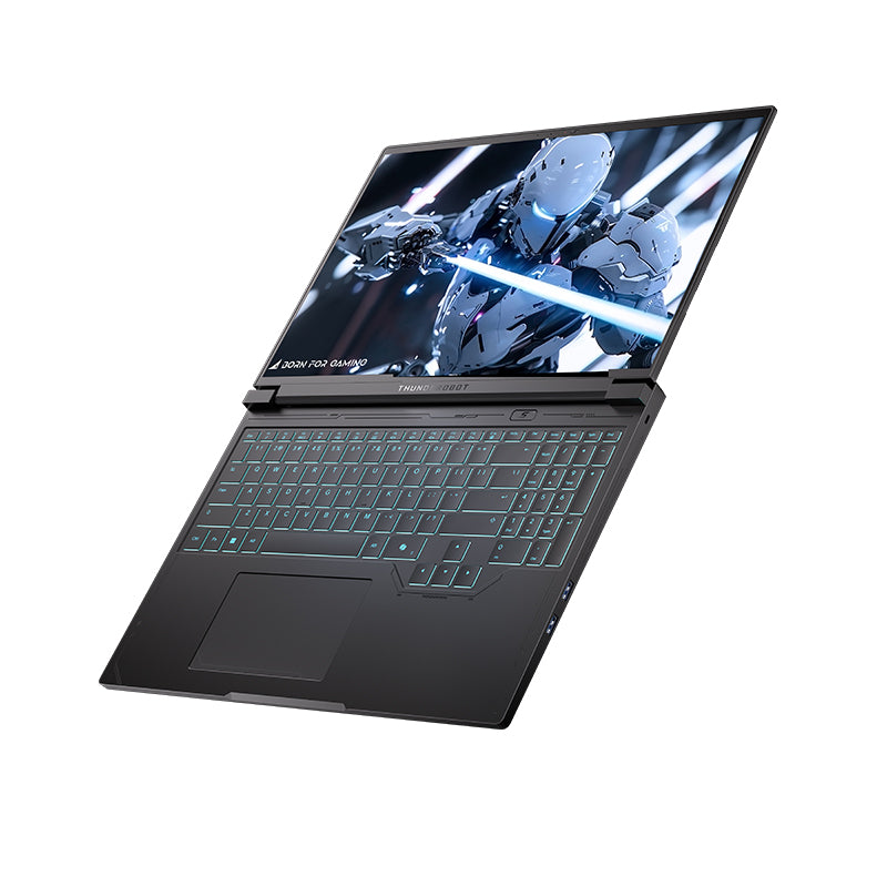 THUNDEROBOT Radiant S16 Ordinateur portable de jeu écran 16 pouces QHD+ 2K à 240 Hz, AMD Ryzen 7 7745HX, 16 Go de RAM DDR5, SSD 1 To, NVIDIA GeForce RTX 5060, clavier rétroéclairé RVB, Wi-Fi 6 - Noir