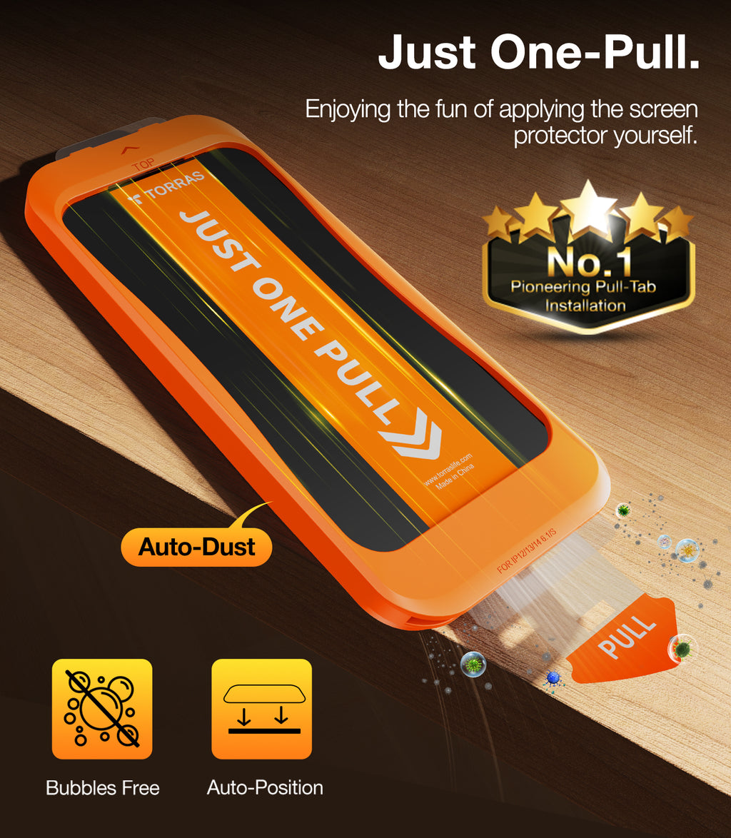 TORRAS Protection d’écran Install Master pour iPhone 17 Pro Max - Transparent