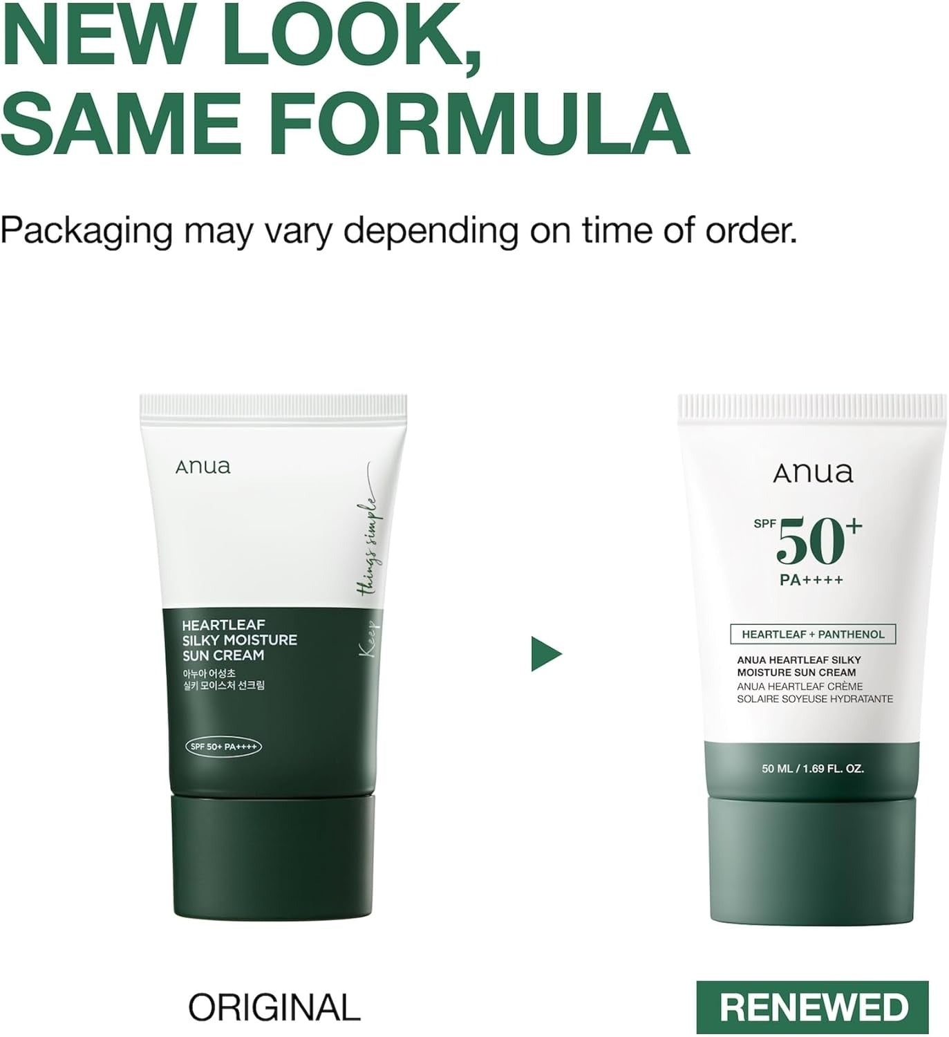 Anua Crème Solaire Hydratante Soyeuse Heartleaf 50 ml_EU
