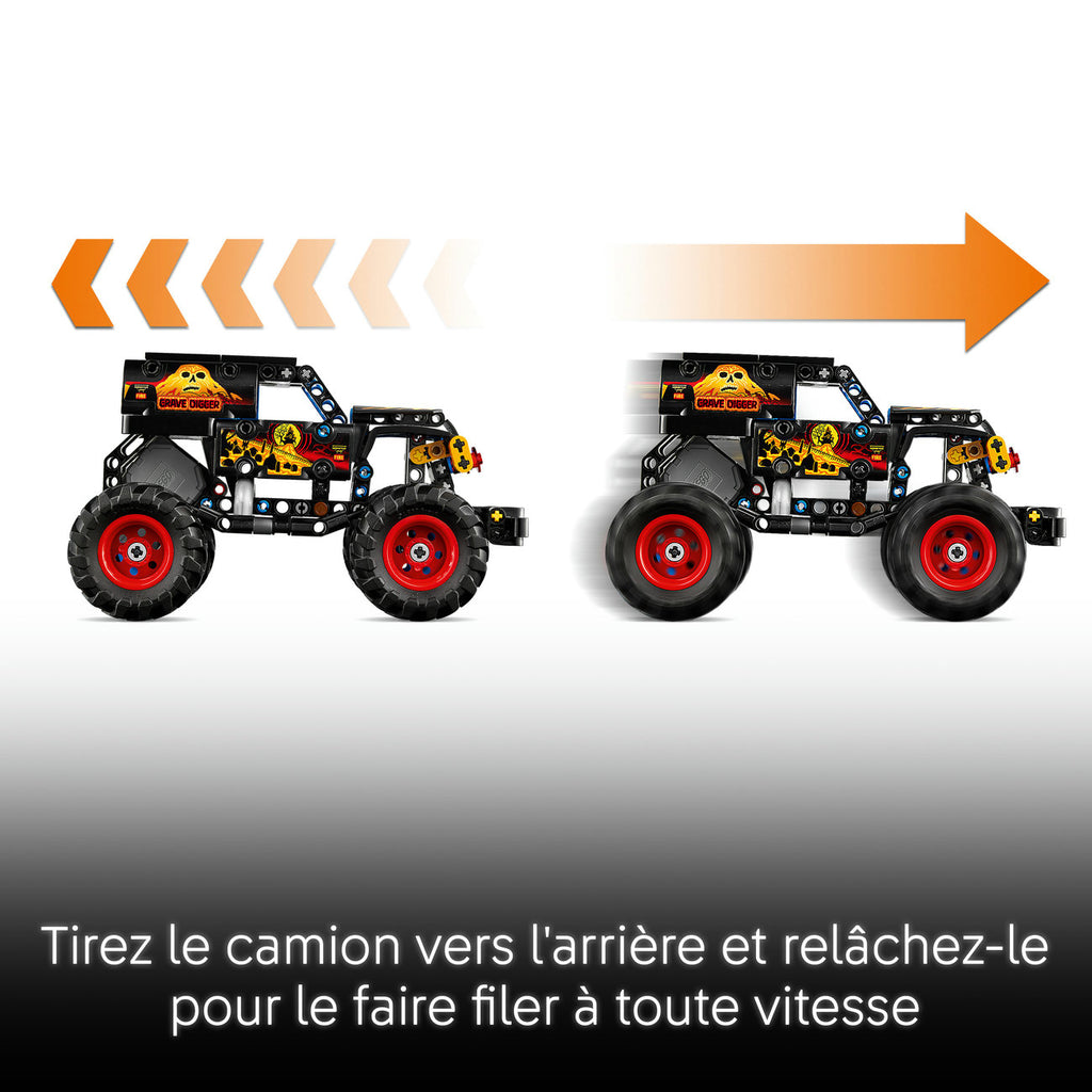 LEGO Technic 42219 Monster Jam™ Grave Digger™ - Feu et glace