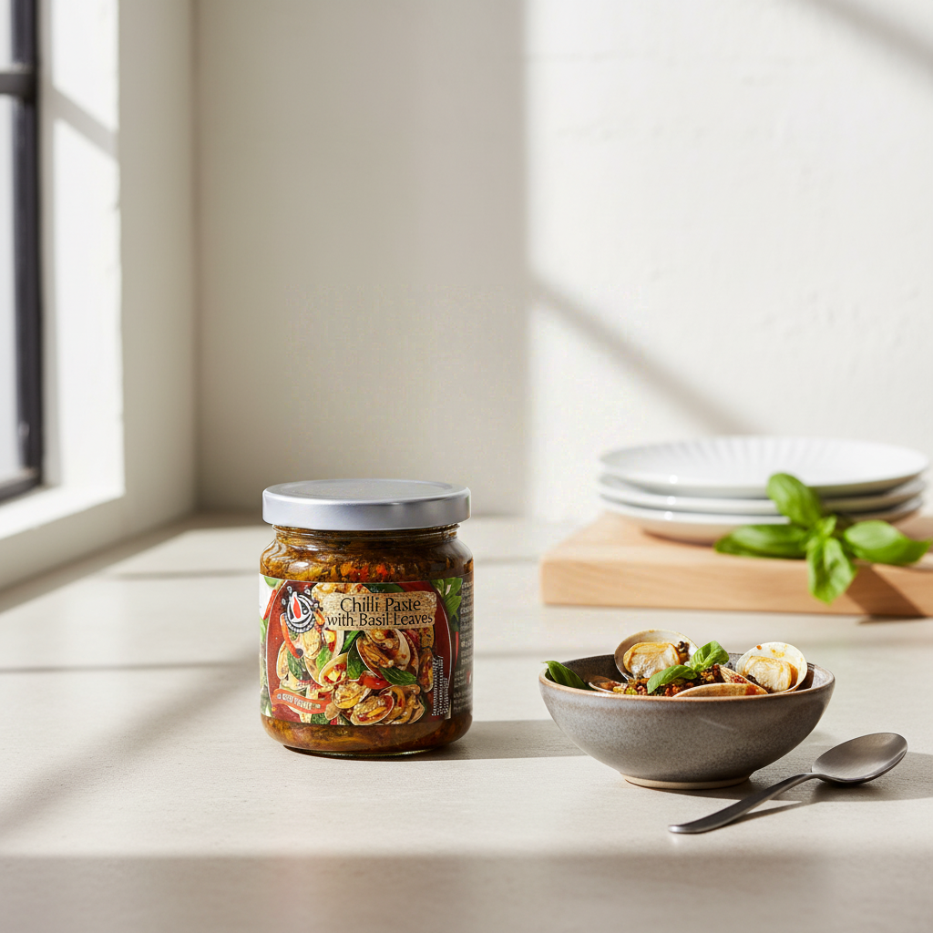 Pâte de piment aux feuilles de basilic 180 g