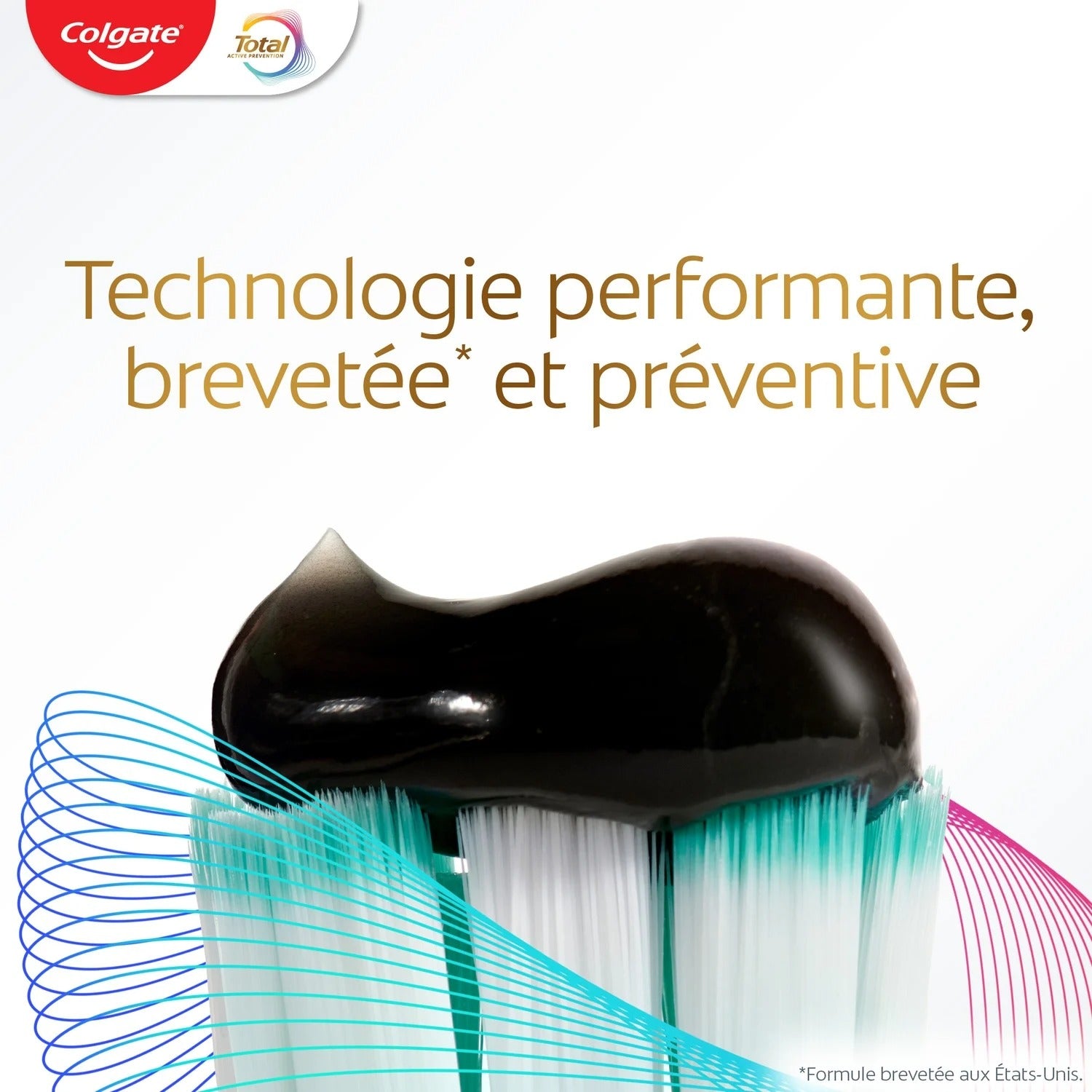 COLGATE Dentifrice Total Active Prévention 24 h au Charbon - 75 ml