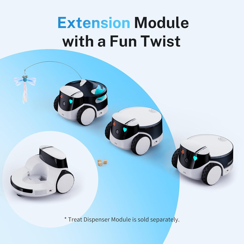 ENABOT Rola Petpal Distributeur intelligent de friandises avec alimentation programmée et quantifiée, télécommande pour chiens et chats