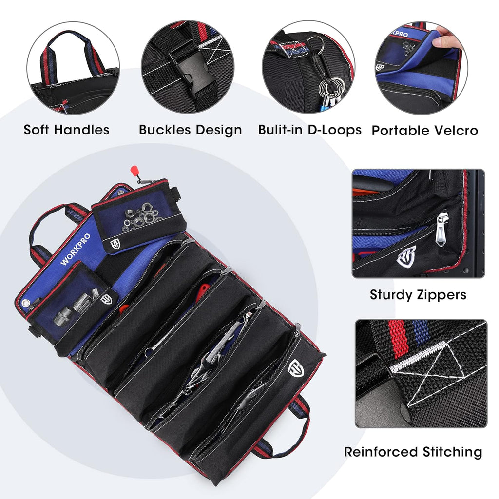 Sac de rangement à rouler pour outils