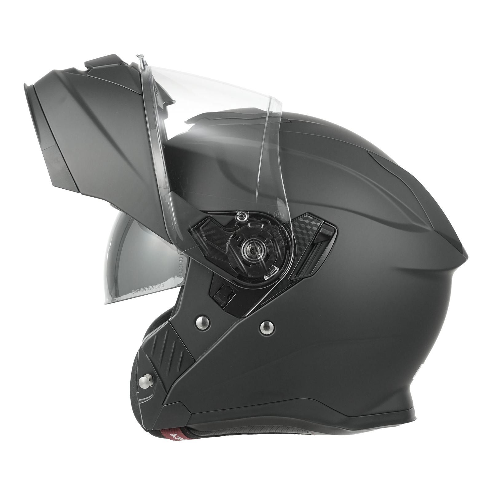 MY 935 Casque moto intégral à visière relevable certifié ECE 22.06 modulaire avec double visière pour hommes et femmes noir mat - Taille S