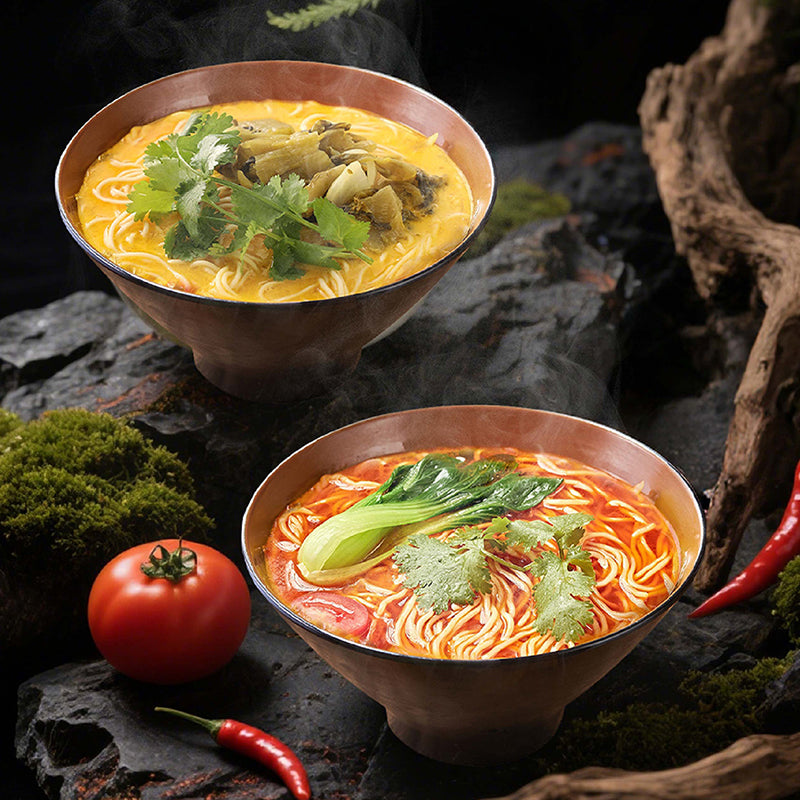 HEFU NOODLE Nouilles instantanées saveur aigre et épicé - 170 g