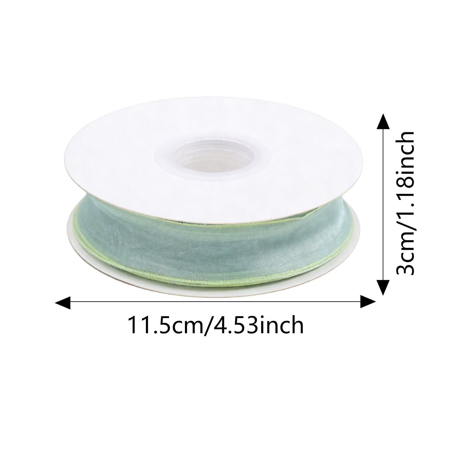 JU7CER Lot de 2 Pièces Ruban à Queue de Poisson en Tulle Princesse Snow 2,5 cm x 18 m Noeud de Ruban Tulle Ondulé Ruban en Soie Unie Matière d'Emballage Florale