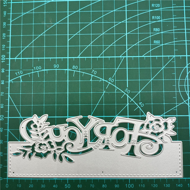 WhereHike Matrices de découpe en métal à bordure fleur dentelle pour scrapbooking DIY et création de cartes d’invitation de mariage décoratives
