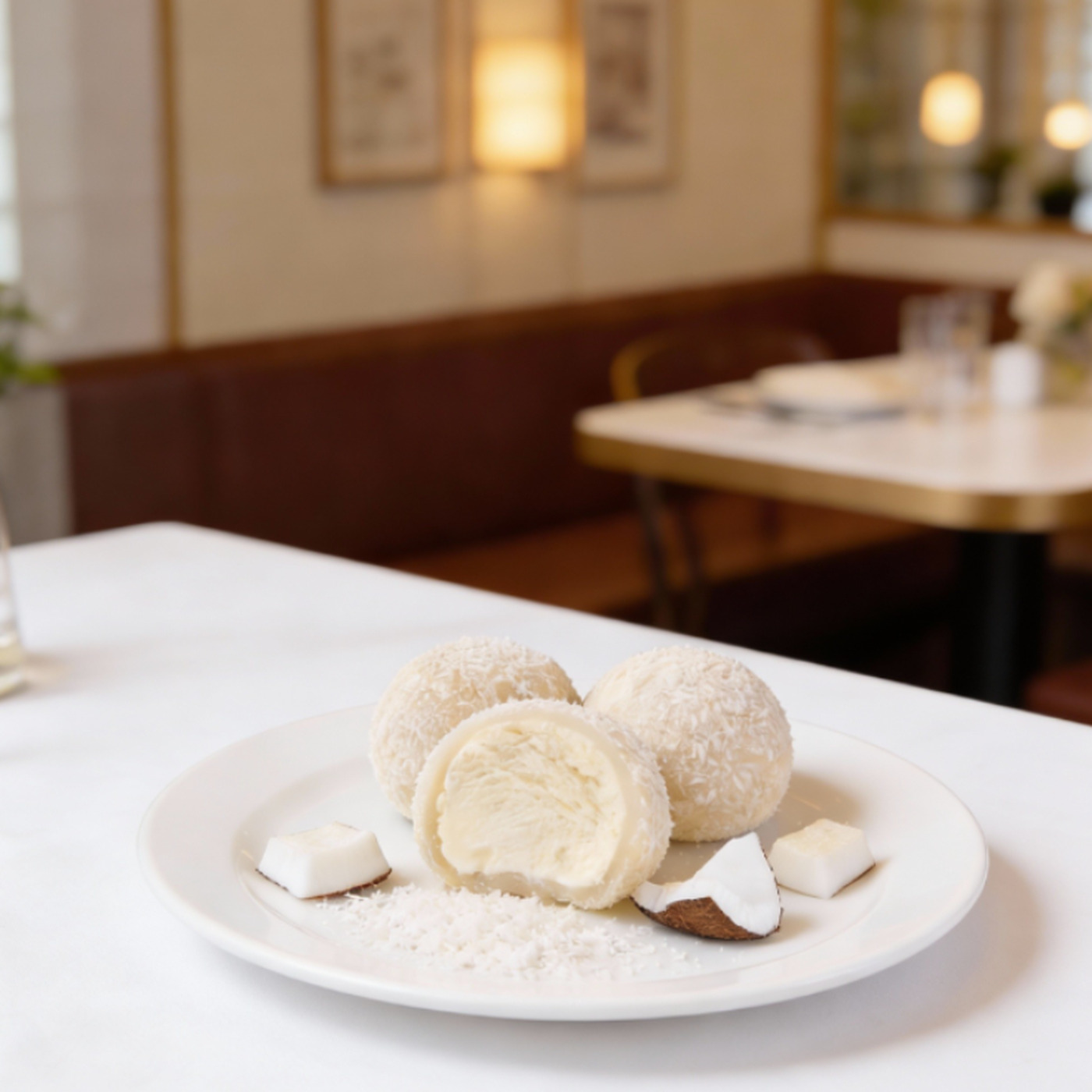 LITTLE MOONS Mochis glacés saveur noix de coco crémeuse - 192 g