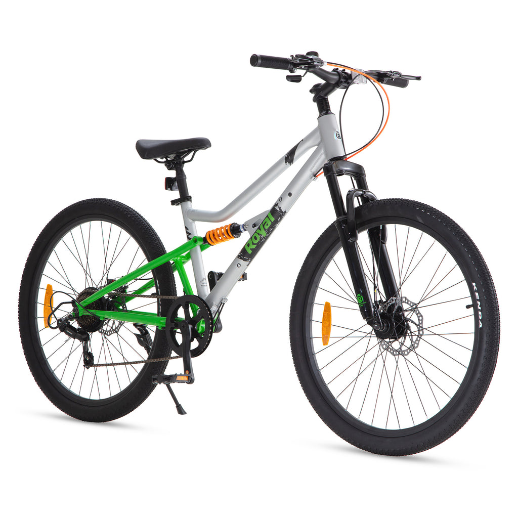 RoyalBaby Vélo pour enfants RS7 26 pouces Gris vert, Poids net 15,9 kg