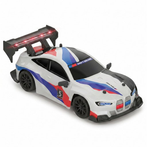 Voiture de Drift RC 4x4 BMW 1:24, Contrôle Proportionnel 2,4 g, Pneus Interchangeables, Éclairage LED Complet, Jouet de Loisirs d'Intérieur Portée 50 m pour 8 Ans et Plus, Une Pièce en Blanc