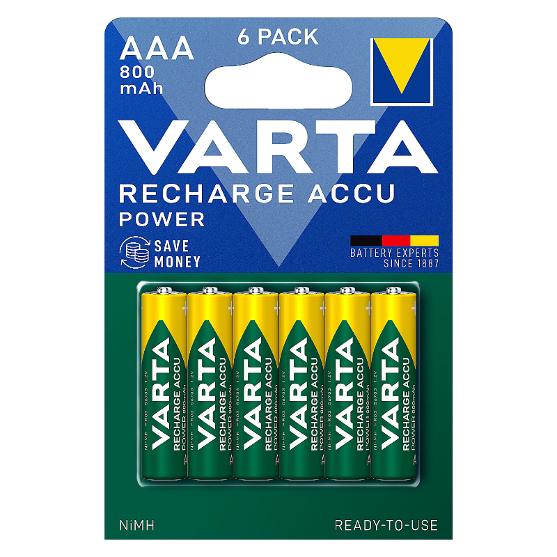 VARTA Accu Power AAA 800 mAh Lot de 6