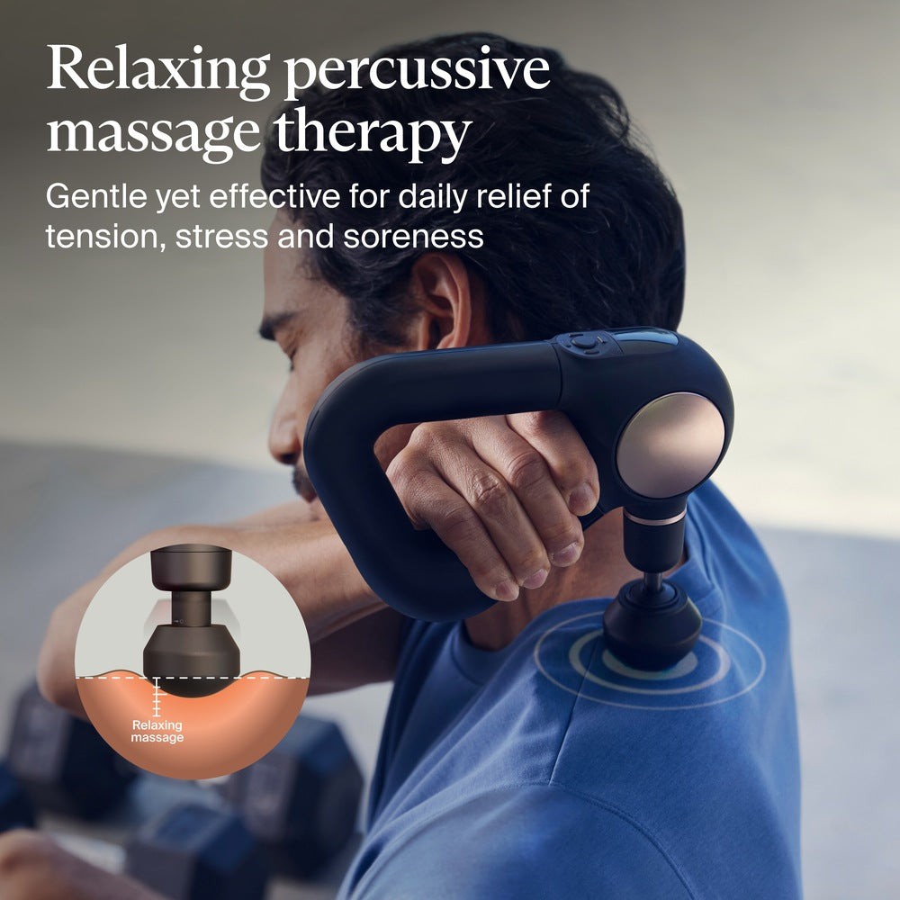 Therabody Theragun Sense 1re génération Pistolet de massage relaxant avec programmes guidés pour soulagement du stress, des tensions musculaires et aide au sommeil
