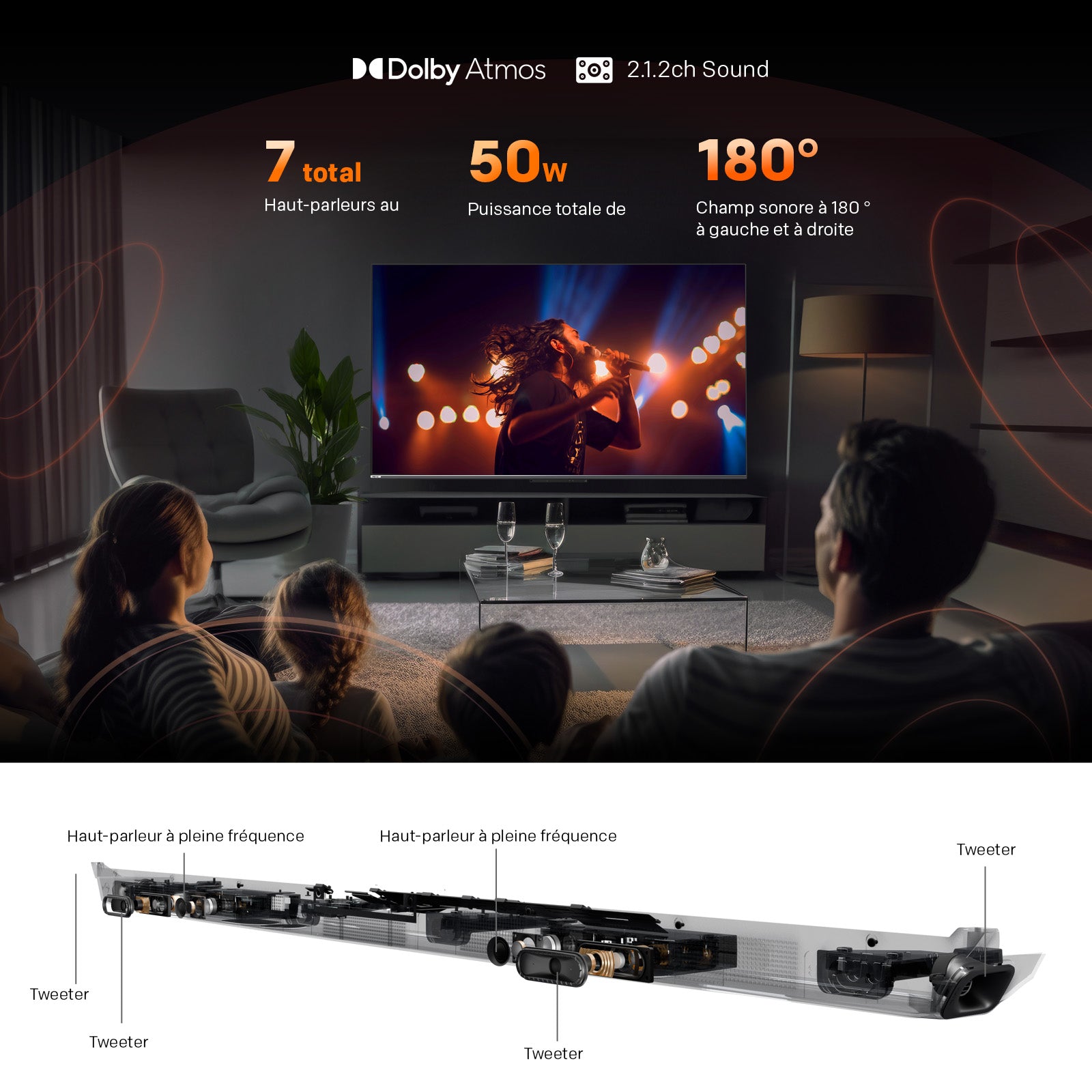 METZ 65MQE8000Z TV 65 pouces (165 cm) QLED Google TV, 144 Hz, 4K UHD HDR10+, Dolby Vision & Atmos, Système audio 2.1.2 avec caisson de basses intégré, HDMI 2.1, FreeSync Premium, MEMC
