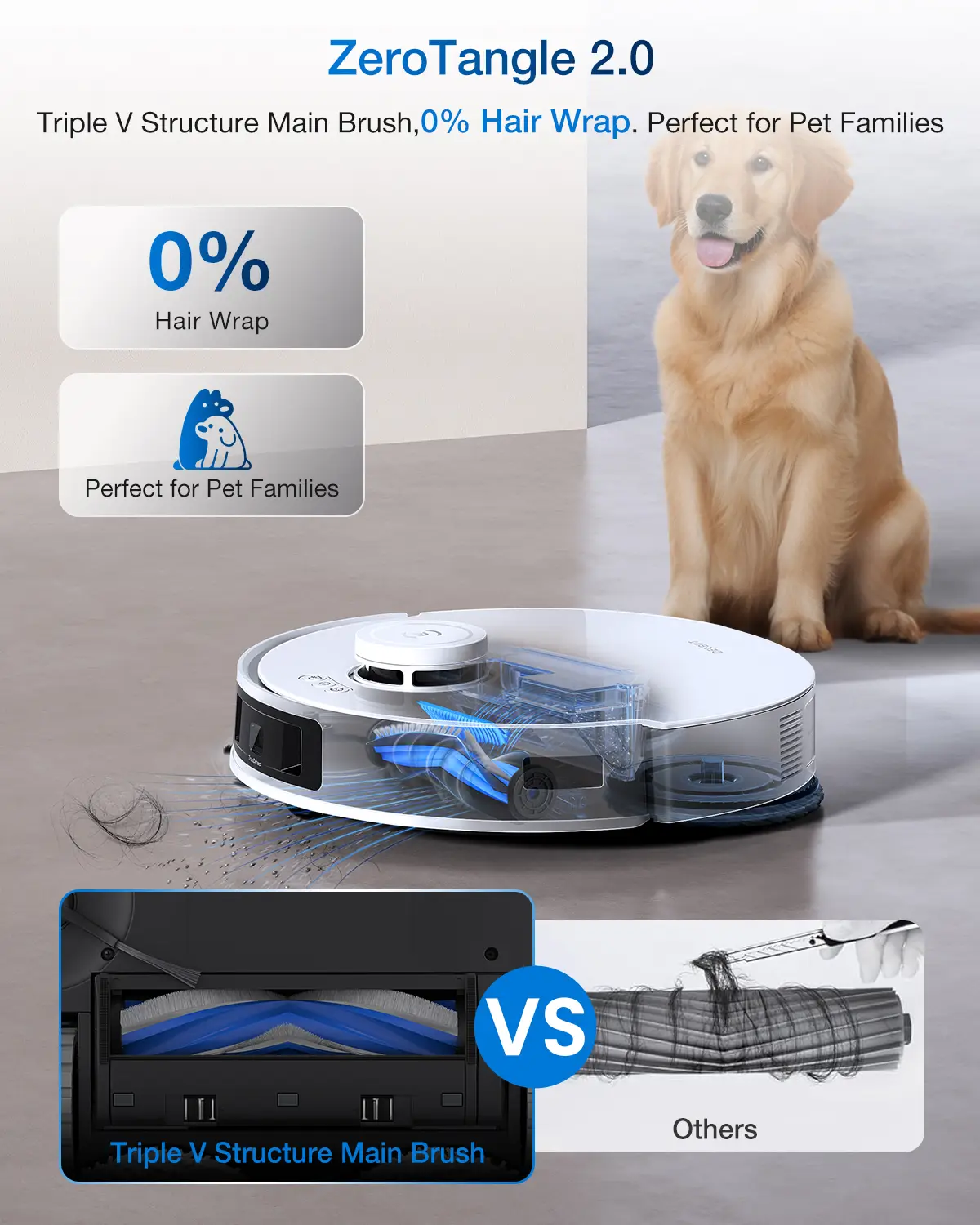 ECOVACS DEEBOT T30C Pro Omni GEN 2 Robot aspirateur et laveur, Puissance d'aspiration 15 400 Pa, Station de vidage automatique, Séchage à l'air chaud, Autonomie 200 min