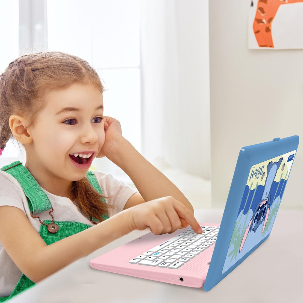 Lexibook Ordinateur éducatif bilingue avec 164 activités au design Stitch (EN/FR)