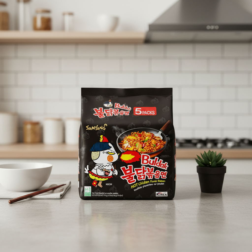 Samyang Buldak Nouilles instantanées saveur poulet épicé original - 5 x 140 g
