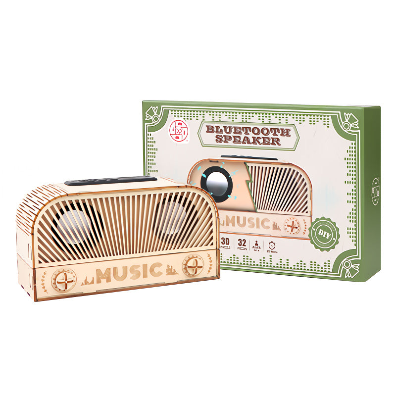MIMI Enceinte Bluetooth en Bois DIY Modèle Puzzle 3D Cadeau pour Adultes